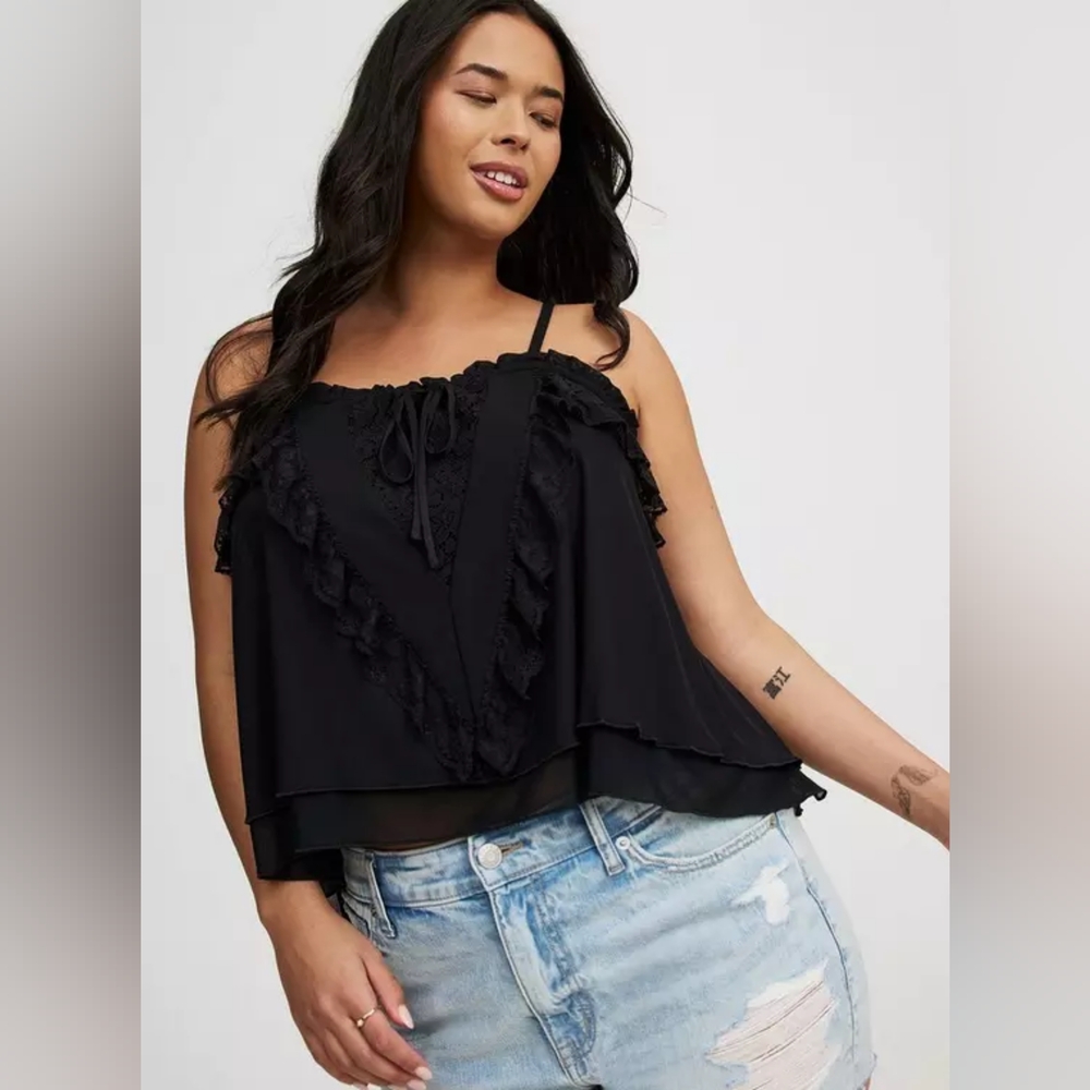 NWT 3X TORRID Mesh Tank BLACK - Picture 5 of 6